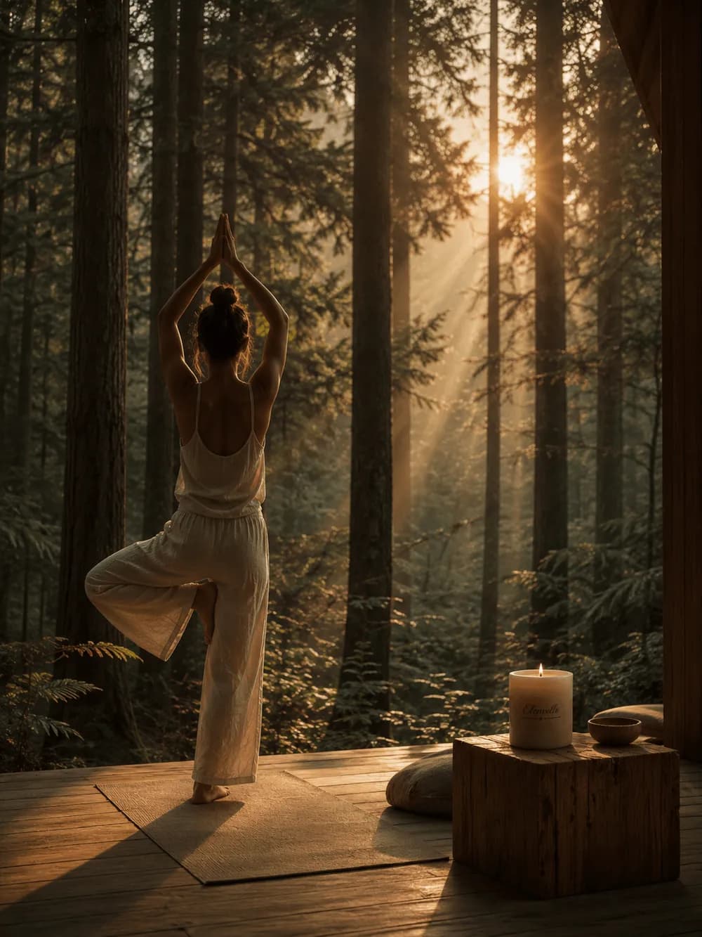 Ochtendritueel bij zonsopgang